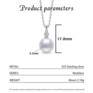 Copper Bezel Set Single CZ Top <b>Large</b> Round Freshwater <b>Pearl</b> Drop Pendant <b>Necklace</b> Classic Minimalist Jewelry for Women - Product Image 6