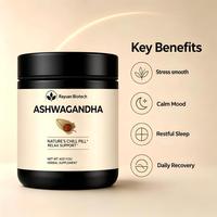 Complément alimentaire : Extrait de racine d'Ashwagandha, feuilles entières et poudre d'Ashwagandha végétalienne avec Rhodiola pour l'énergie et le soutien du sommeil des adultes