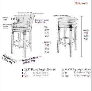 Sillas de <span class=keywords><strong>Bar</strong></span> Americanas de Madera Maciza, <span class=keywords><strong>Taburetes</strong></span> Altos Simples, Sillas de Comedor con Respaldo, Mesa <span class=keywords><strong>y</strong></span> Sillas <span class=keywords><strong>para</strong></span> Restaurante <span class=keywords><strong>y</strong></span> Bares - Product Image 6