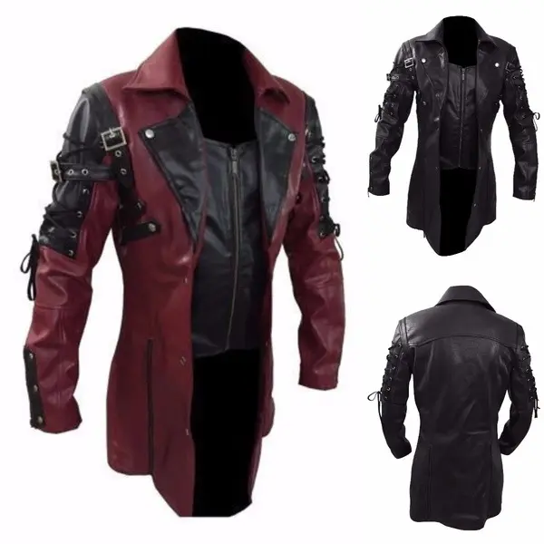 Klassische Motorrad jacken Herren Lederjacke Winter Schwarz Lederjacken Slim Street Fashion Schwarzer Biker mantel