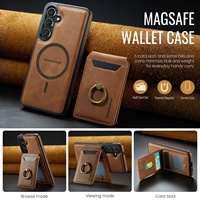Casing Pelindung Poliuretan Desain Hewan, Kompatibel dengan S25 Plus, Ring-Style Magnetic Cardholder, Mendukung Pengisian Daya Nirkabel