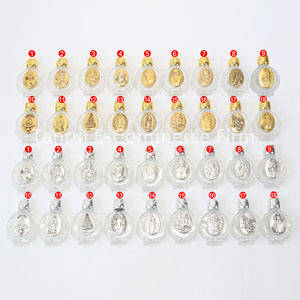 Botella de Agua Bendita de Vidrio, Frascos Pequeños de Vidrio para Bautizo Católico, Tapas Doradas, Recipientes Vacíos Reutilizables para Agua Bendita - Product Image 2