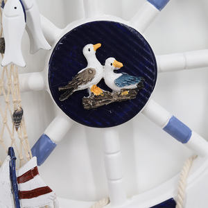 Décoration murale maison plage nautique bateau en bois bateau volant <span class=keywords><strong>filet</strong></span> <span class=keywords><strong>de</strong></span> <span class=keywords><strong>pêche</strong></span> coquille - Product Image 4
