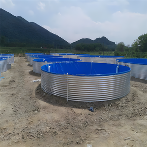 Vente en gros d'usine, réservoir de poissons en biofloc de grande taille pour l'aquaculture, réservoir d'élevage de poissons en PVC + acier galvanisé à chaud, étang à crevettes YUNMA - Product Image 5