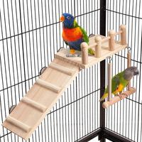 Vente en gros Oiseaux Jouet Perroquet Balançoire en bois Combinaison Jouet Échelle Hamac Décoration Maison Oiseaux