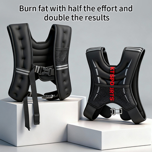 سترة تدريب محمولة من النيوبرين مثقلة بالفولاذ، متينة ومقاومة للماء، مع شريط عاكس وتصميم جيوب وأحزمة كتف سميكة - Product Image 2