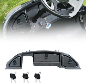 Couvre-tableau de bord compatible avec les voiturettes de golf Club Car Precedent <span class=keywords><strong>Tempo</strong></span> Onward 2008.5 et modèles ultérieurs, en fibre de carbone, trois portes - Product Image 1