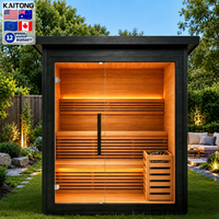 Sauna Tradicional Finlandesa Kaitong Royal Cedar Cabin para 1, 2, 3, 4, 6 u 8 Personas, para Exteriores, con Calefacción a Leña, para Jardín o Patio