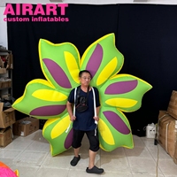 Costume de marche gonflable avec éclairage LED, taille adulte, fleur gonflable, costume avec lumière LED