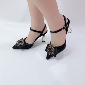Hot Selling Rhinestone Embroidered Pointed Toe Ankle Strap Stiletto <b>Heels</b> Prom Wedding Shoes for Women Heeled Sandals - Product Image 3