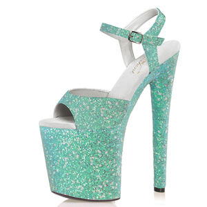 Sandales élégantes à talons hauts de 8 pouces, chaussures à plateforme en cristal de 20cm, souliers fétichistes Sexy pour fête de mariage - Product Image 4