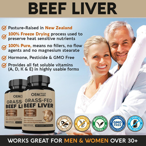 Capsules de foie de bœuf OEM avec fer, vitamine A, B12, choline, acide folique, cuivre, acide hyaluronique et réparation de la moelle osseuse pour les tissus conjonctifs - Product Image 5