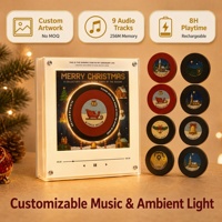 Boîte à musique magnétique personnalisée pour réfrigérateur, lecteur audio NFC, disque vinyle rotatif, boîte à musique magnétique de Noël