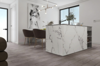 Panneaux muraux en PVC UV effet marbre, haute brillance, certifiés CE, ignifuges et imperméables, fabriqués en Chine par KASARO, pour appartements.