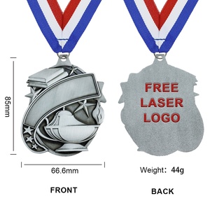 เหรียญรางวัลทองคำ 3 มิติ LY Wholesale Spot Medalla De Metal สำหรับรางวัลทางการศึกษา - Product Image 2