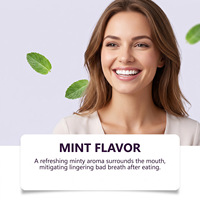 Sans logo, 30 comprimés de dentifrice correcteur de couleur saveur menthe, nettoyant, éclaircissant, blanchissant violet, OEM