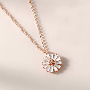 Collier Marguerite OXeye Mary's Flower 2025 en Zircon Plaqué Or Argent Sterling 925 Chaîne Vintage Bijoux <span class=keywords><strong>de</strong></span> Fête pour Femme - Product Image 5