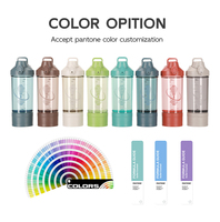 Bouteille de sport shaker avec compartiment de rangement pour protéines en poudre, en Tritan écologique, pour boire directement
