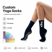 Chaussettes de yoga OEM ODM personnalisées de haute qualité avec logo, respirantes et confortables pour femmes, chaussettes de Pilates sportives antidérapantes pour l'automne
