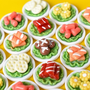 Venta al por mayor de cabujones de resina con parte trasera plana, simulando verduras y alimentos en miniatura para cocina, ideales para álbumes de recortes DIY y decoración de carcasas de teléfono - Product Image 3