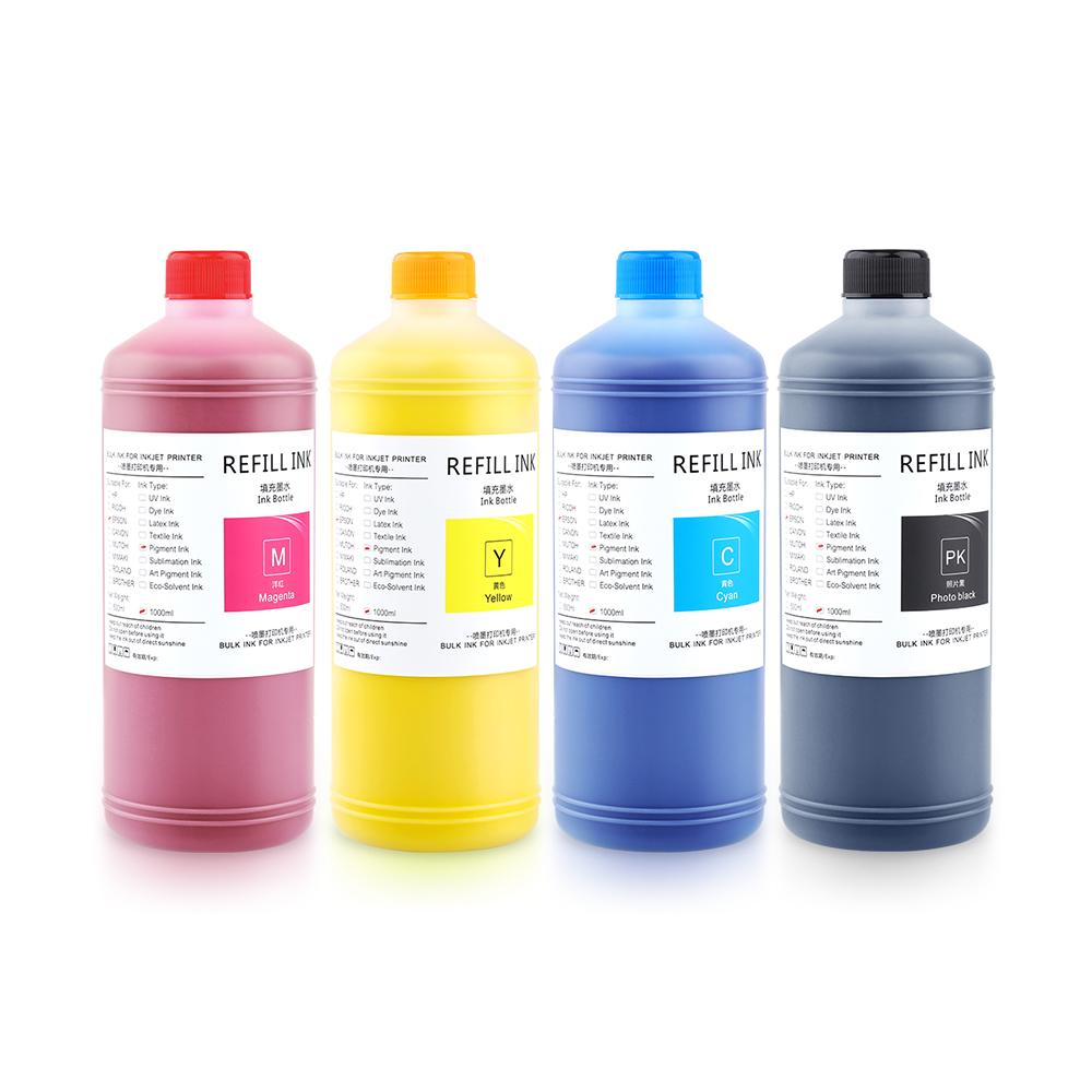 Набор сменных пигментных чернил Supercolor 1000 мл 4 вида цветов 564 564XL для настольного принтера HP C6324 C6340 C6350 C6375 C6380
