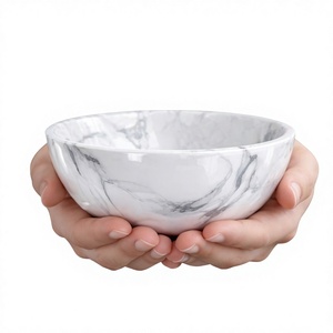 Tazón de servir de resina epoxi con efecto mármol de lujo, tazón decorativo contemporáneo hecho a mano para cocina, comedor y entretenimiento. - Product Image 4