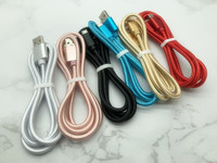 Kabel Data V8 Heavy Metal Braided Microusb Android dengan Selubung PVC, Kabel USB untuk Xiaomi Tipe-C, Kabel Pengisi Daya Komputer