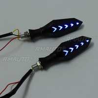 2 clignotants LED 12V pour moto, effet défilant, pour Yamaha MT07 MT09 et Honda