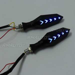 2 Piezas de Luces LED de Señalización para Motocicleta de 12V, Intermitentes con Efecto de Agua Fluida para Yamaha MT07 MT09 para Honda - Product Image 6