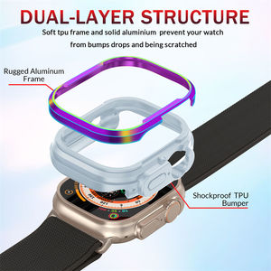 41mm <span class=keywords><strong>40mm</strong></span> 45mm 44mm aleación TPU Smartwatch Marco de parachoques caja de reloj de Metal para <span class=keywords><strong>Apple</strong></span> <span class=keywords><strong>Watch</strong></span> Ultra 2 49mm cubierta - Product Image 2