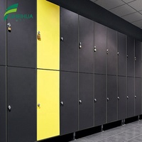 Casier de rangement scolaire en HPL de 12 mm avec serrure électronique, assemblé, étanche et ignifuge
