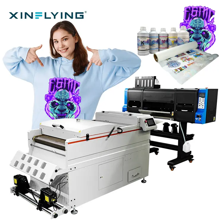 XinFlying t-shirt diy dual 4720 heads pet film inkjet printer dtf 60cm high-speed pro all-in-one printer dtf impresora