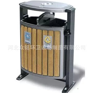 Outdoor Steel And Wood <b>Swing</b> Type Waste Bin 72*40*101 For Recycling In Parks And Streets - Product Image 4