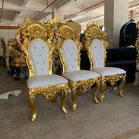 Table basse en bois de luxe de style français classique avec feuille d'or exquise, idéale pour la maison, l'hôtel et le salon – Vente en gros