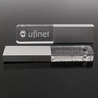 Nouvelle clé USB 2.0 et 3.0 promotionnelle, mince, en acrylique et métal, avec logo LED, garantie 1 an, conservation des données plus de 10 ans