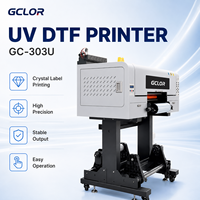 Imprimante UV DTF A3, imprimante UV DTF 30 cm / A3 tout-en-un pour l'impression numérique d'étiquettes en cristal, de bouteilles et de cadeaux