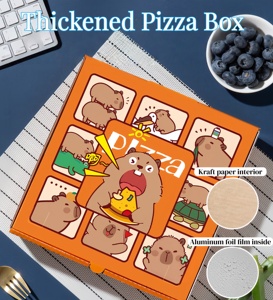 Custom Designed Eco-Friendly Insulated Pizza Boxes Aluminum Foil Lined Matt Lamination Aseptic <strong>Art</strong> Material Box <strong>Folders</strong> Included - Product Image 5