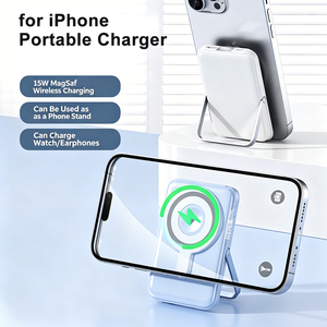 แบตสำรอง OEM ขายส่ง ปรับแต่งได้ ความจุ 10000mAh แบตสำรองบางเฉียบ ชาร์จเร็ว ไร้สาย แม่เหล็ก ความจุ 5000mAh สำหรับ <span class=keywords><strong>iPhone</strong></span> CE - Product Image 4