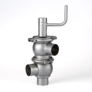 Válvula de Cierre Manual Sanitaria Personalizada de Instalación Rápida, Válvula Direccional de Tres Vías de Acero Inoxidable 304 - Product Image 1