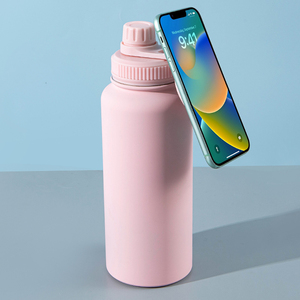 Botella de Agua de Acero Inoxidable de Doble Capa de 32 oz con Logotipo Personalizado, Tapa Magnética con Soporte para Teléfono, Tapa para Beber Directo, Regalo Empresarial - Product Image 6