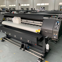 Impresora DTF de vinilo Digital de alta velocidad de 1,8 m, trazador de inyección de tinta eco-solvente, cabezales dobles individuales, nuevo rollo a rollo, 1 año de garantía
