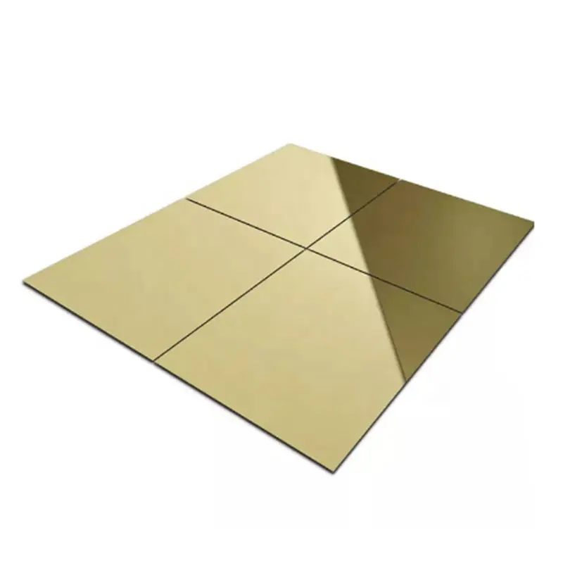 ミラーゴールドゴールデン304装飾金属ステンレス鋼板