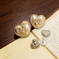 Boutons de jeans en alliage de zinc plaqué style métallique, lavables, en forme de cœur irrégulier, évidés, de luxe, vintage, directement de l'usine