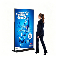 Afficheur vidéo publicitaire numérique 43"50"55"65" pour signalisation numérique, écran tactile sur pied, kiosque d'affichage LCD