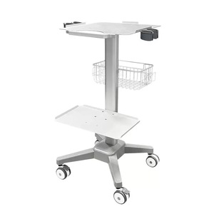 Xe đẩy thiết bị y tế cơ sở đúc hợp kim nhôm (với cốc thăm dò HAI LỖ + Giỏ dây sắt) - Product Image 2