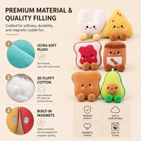 Ensemble de jouets alimentaires en peluche magnétique Velboa