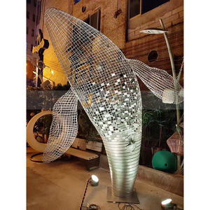 ANW061 Sculpture d'art polie en acier inoxydable personnalisée pour projet d'ingénierie de décoration commerciale et extérieure - Product Image 6