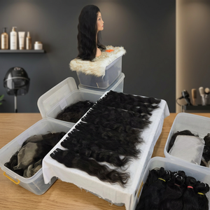 Extensiones de Cabello Humano Remy Liso Indio de Doble Trama, Paquete a Granel de 100g con Todos los Colores, Cabello de Templo Indio - Product Image 6