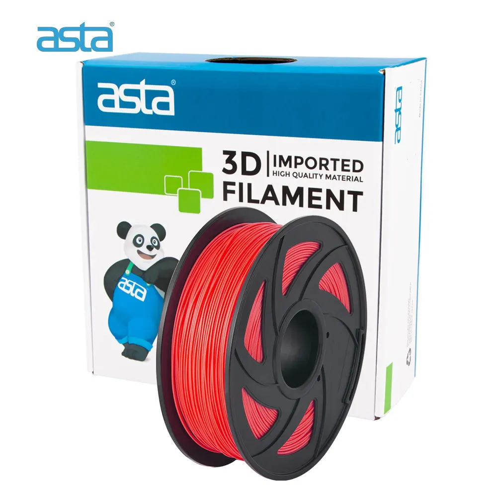 Qiyasta — Filaments d'imprimante 3D haute qualité, vente en gros, 1.75mm 1KG par rouleau, matériau PETG rouge vif