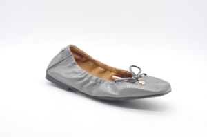 Scarpe da Donna <span class=keywords><strong>in</strong></span> Camoscio <span class=keywords><strong>Blu</strong></span> Polvere, <span class=keywords><strong>Ballerine</strong></span> con Punta Tonda, Elastico Arricciato e Dettagli Dorati, Comode Scarpe Casual ed Eleganti - Product Image 3